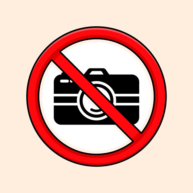 Flat design no photo sign