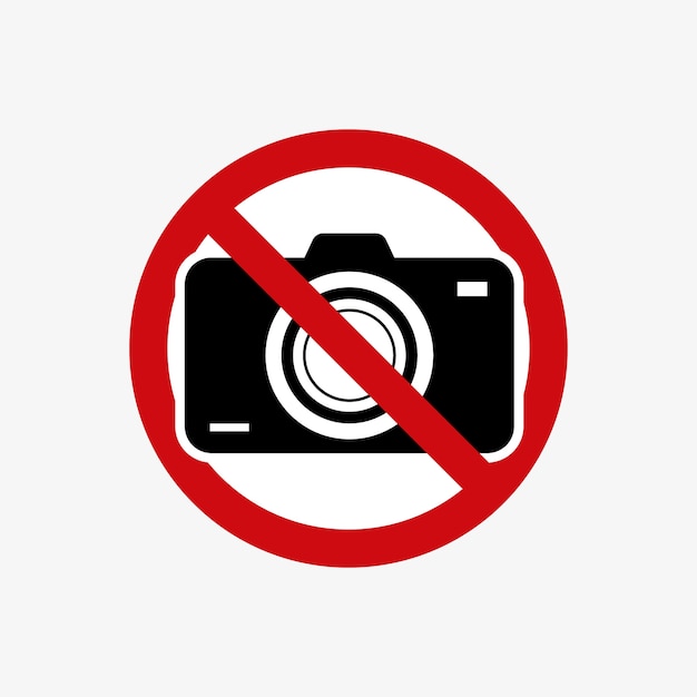 Flat design no photo sign