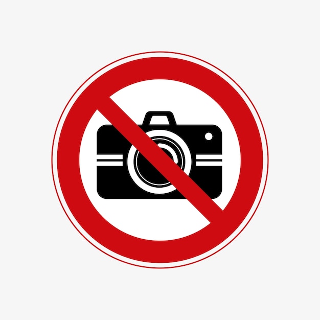 Flat design no photo sign