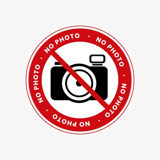 Flat design no photo sign