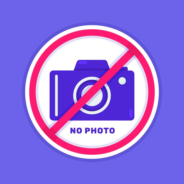 Free Vector flat design no photo sign