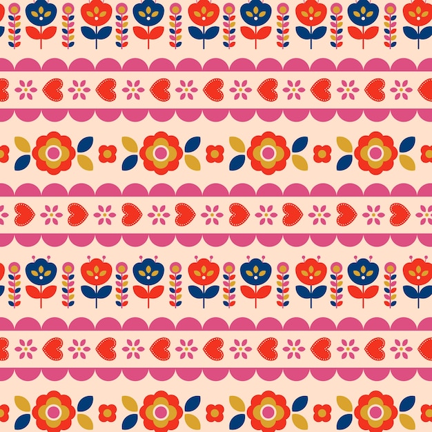 Flat design nordic pattern