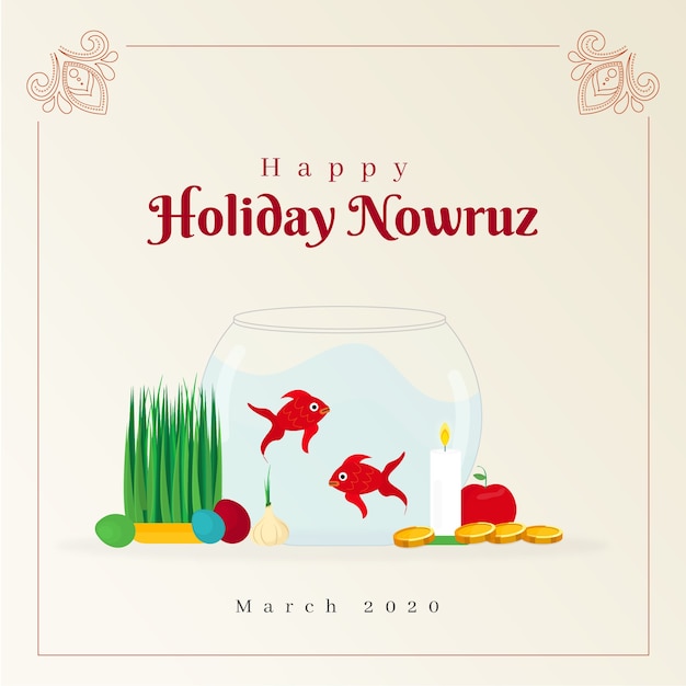 Free Vector flat design nowruz concept