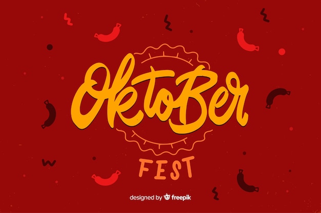 Flat design oktoberfest with sausages