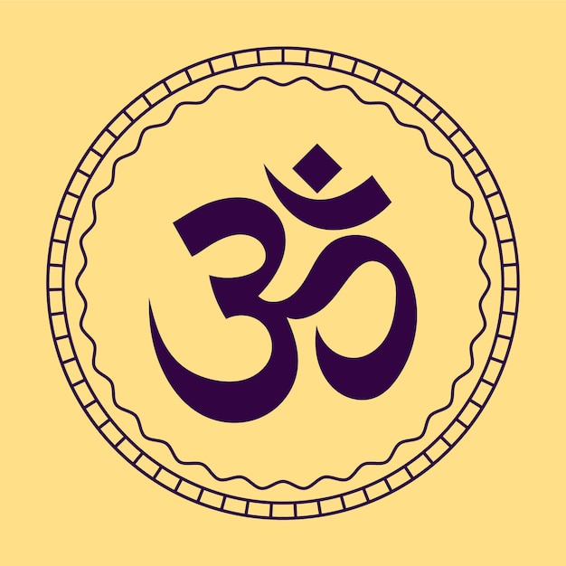 Flat design of om symbol