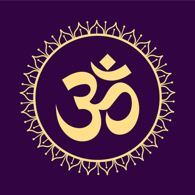 Flat design of om symbol