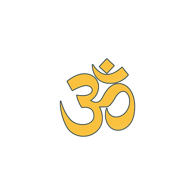 Flat design of om symbol