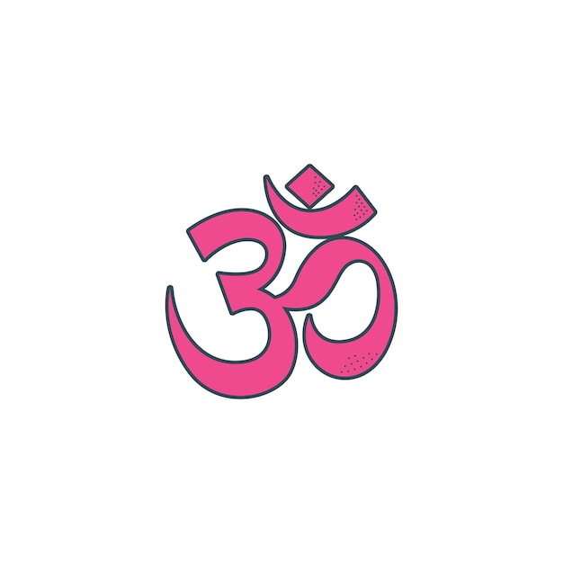 Flat design of om symbol