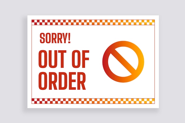 Flat design order sign template design