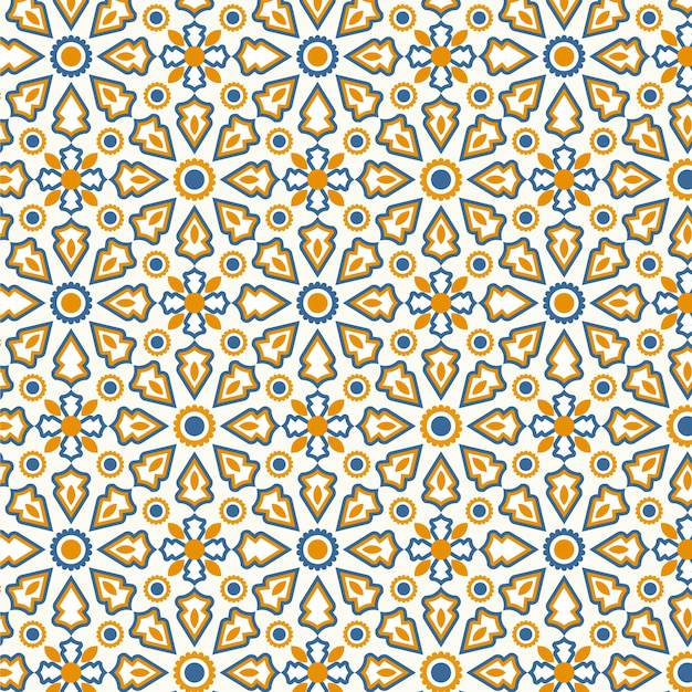 Free vector flat design ornamental arabic pattern