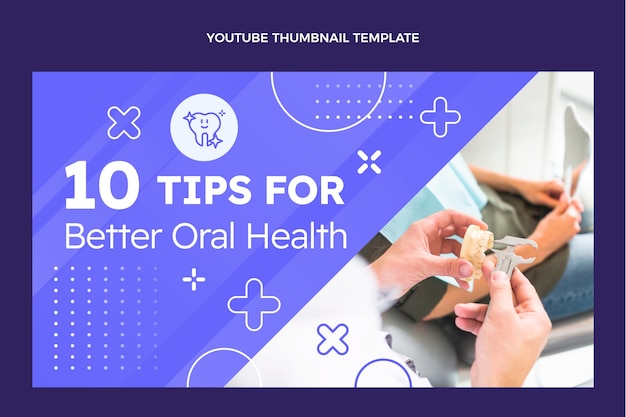 Flat design outline clinic youtube thumbnail