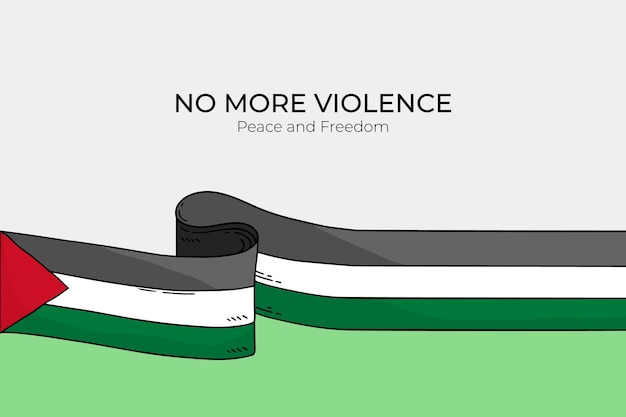 Free Vector flat design palestine background