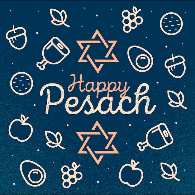 Free Vector flat design passover concept