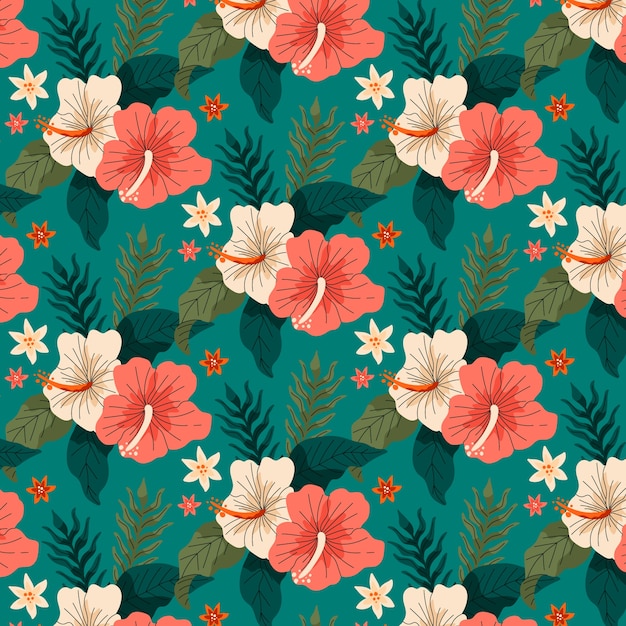 Flat design pattern design of  hawaiian shirt