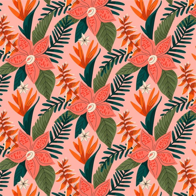 Flat design pattern design of  hawaiian shirt