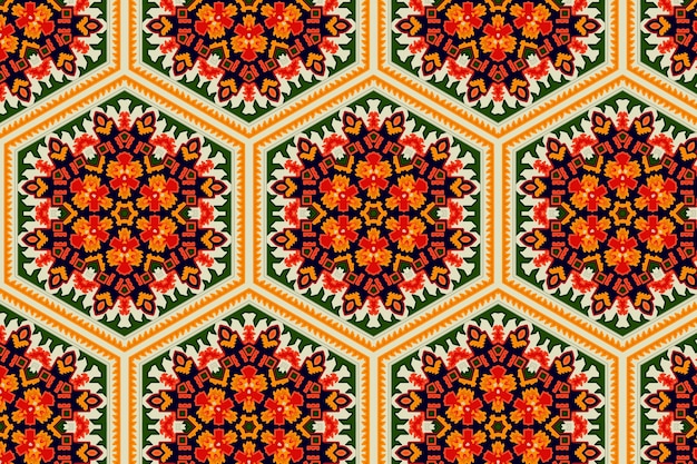 Free Vector flat design persian carpet pattern