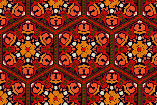 Free Vector flat design persian carpet pattern