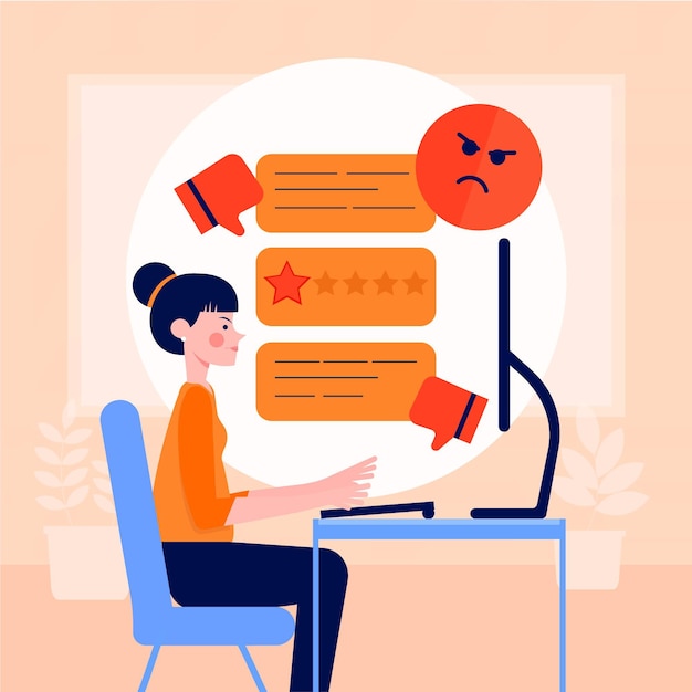 Free Vector flat design person making a complain