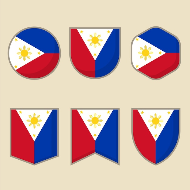 Flat design philippine flag