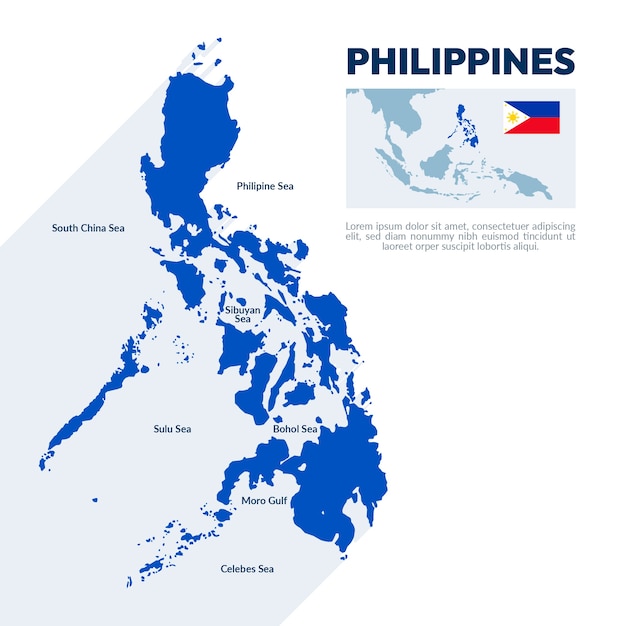 Free Vector flat design philippine map