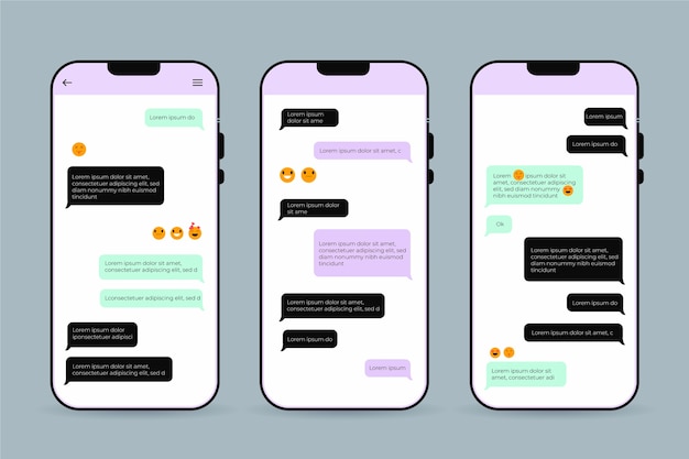 Free Vector flat design of phone text bubble