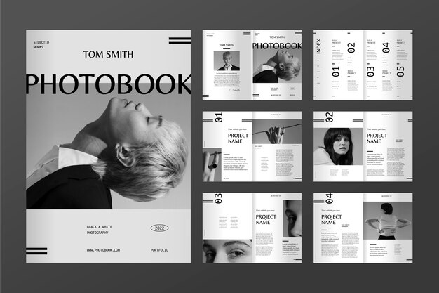 Flat design photobook template