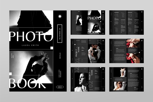 Flat design photobook template