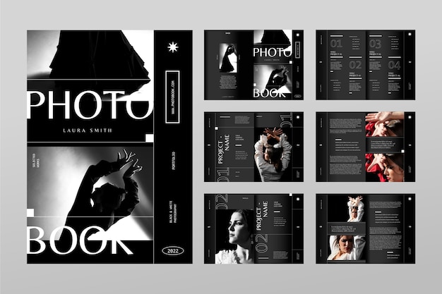 Flat design photobook template