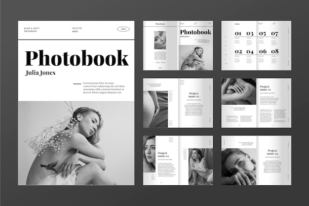 Flat design photobook template