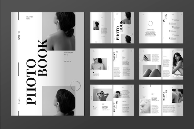 Flat design photobook template