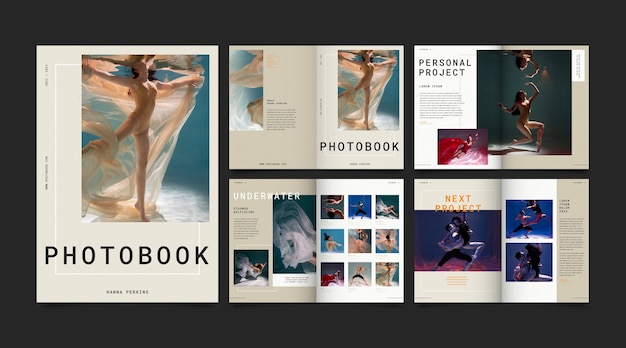 Flat design photobook template