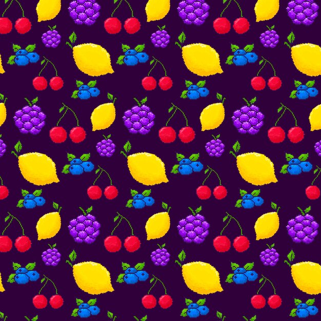 Free vector flat design pixel pattern design