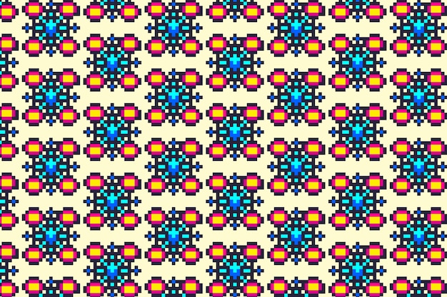 Flat design pixel pattern illustration