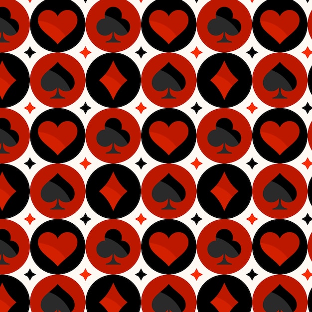 Free Vector flat design playing cards pattern