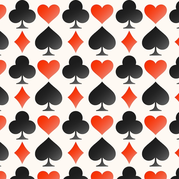 Flat design playing cards pattern