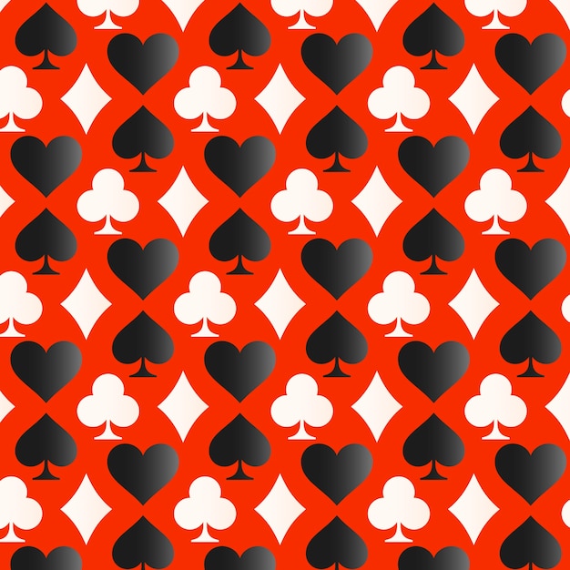 Free Vector flat design playing cards pattern