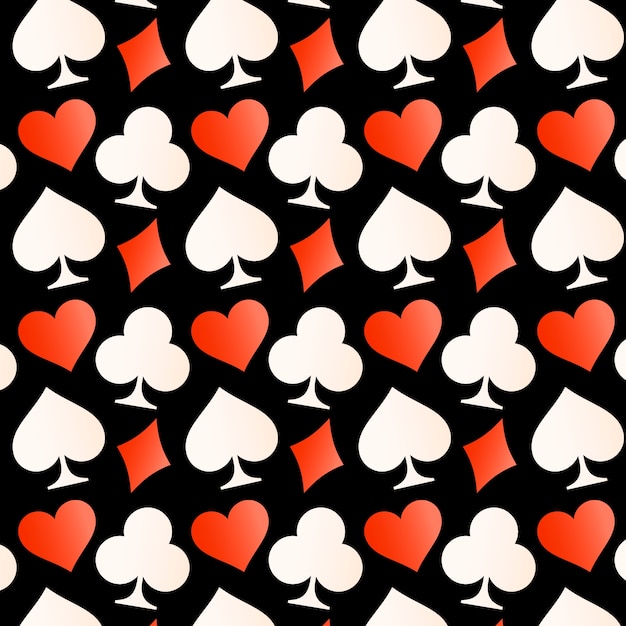 Free Vector flat design playing cards pattern