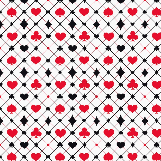 Free Vector flat design playing cards pattern