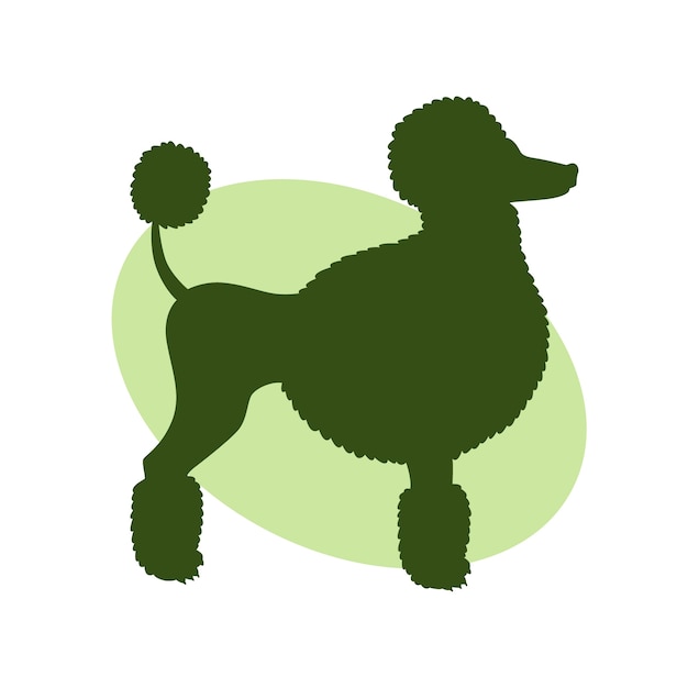 Free Vector flat design poodle silhouette illustration