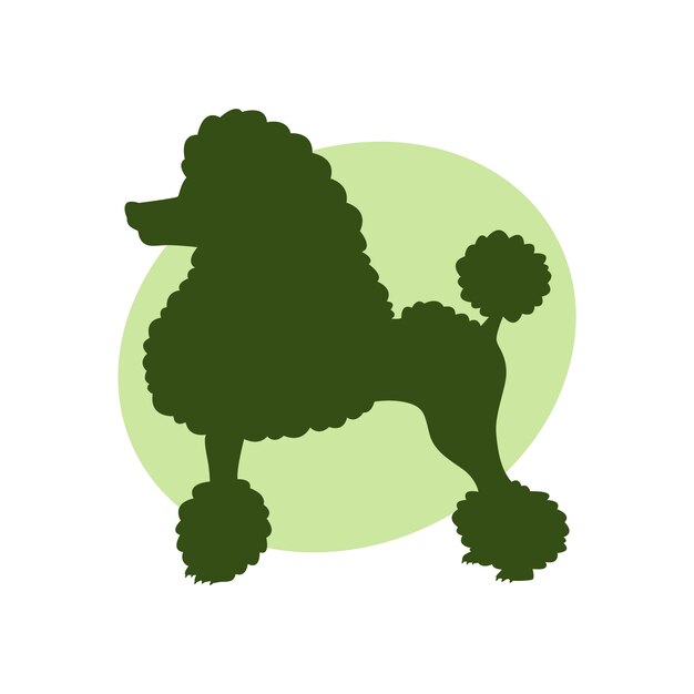 Free Vector flat design poodle silhouette illustration