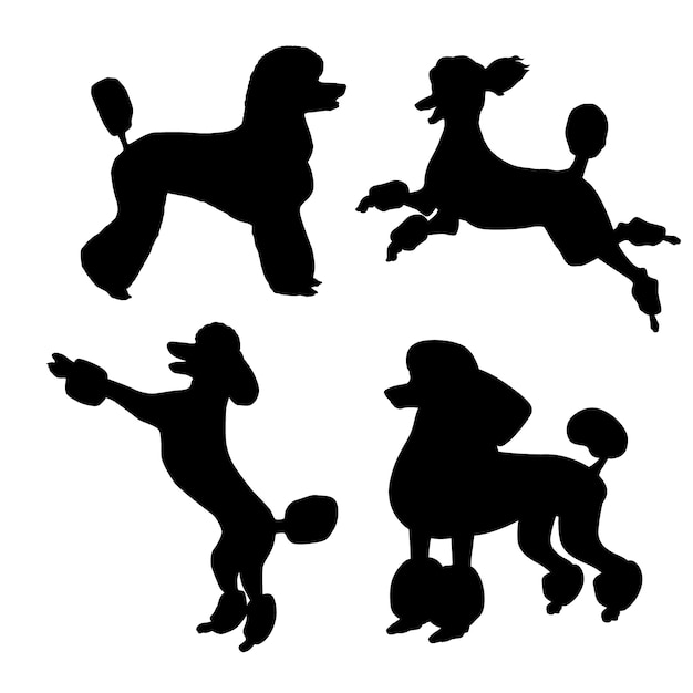 Free vector flat design poodle silhouette