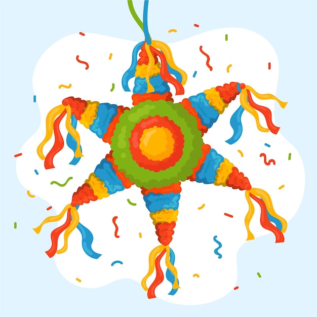 Free Vector flat design posada pinata