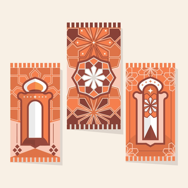 Free Vector flat design prayer mat illustration