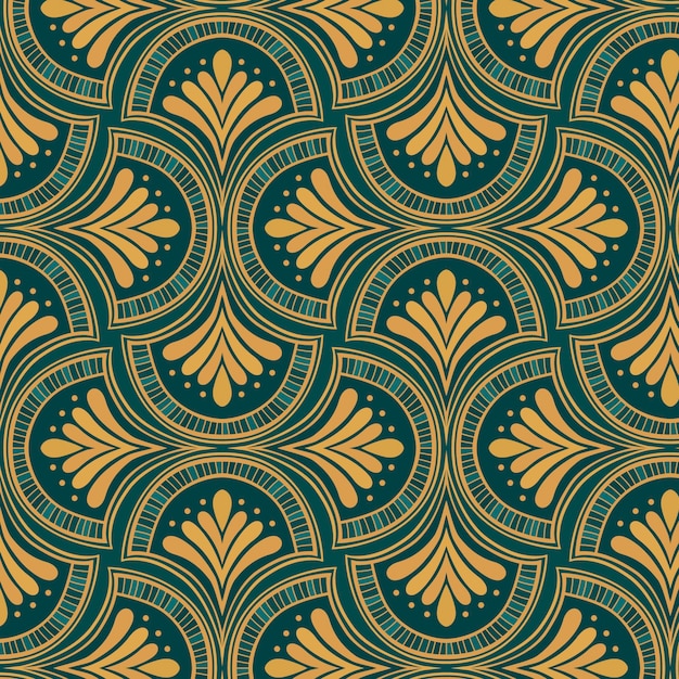 Flat design premium art deco pattern