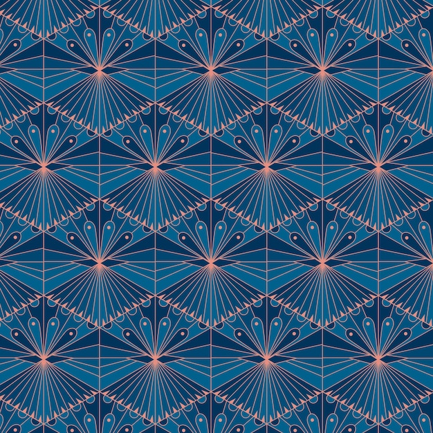 Free Vector flat design premium art deco seamless pattern