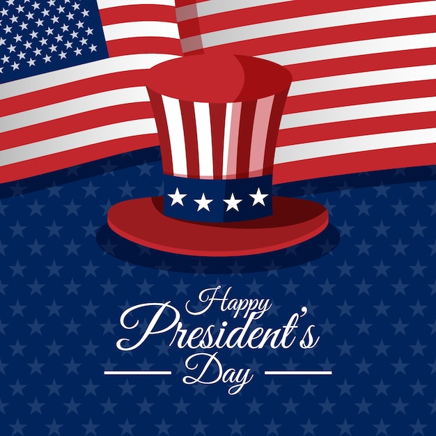 Free vector flat design presidents day concept