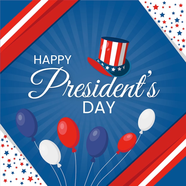 Free vector flat design presidents day event theme