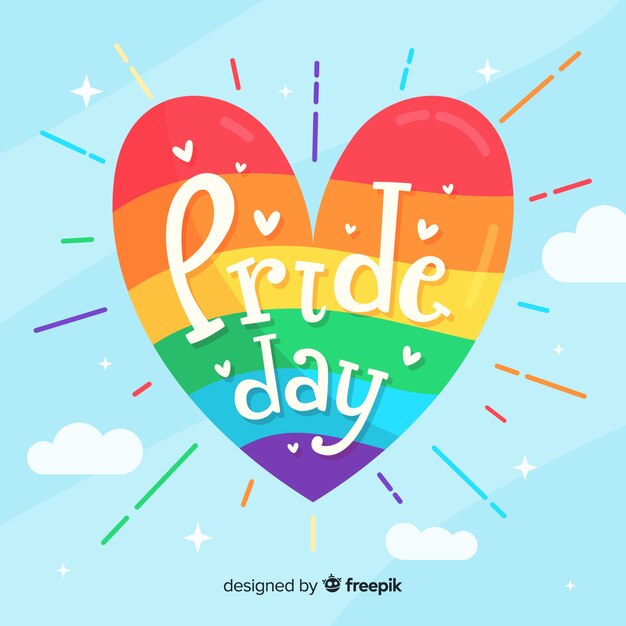 Flat design pride day background