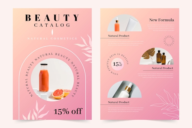 Free Vector flat design product catalog brochure