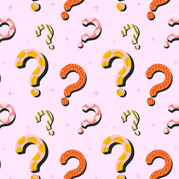 Flat design question mark pattern